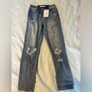COPY - NWT Eunina Tobi Super High Rise Mom Jean Crop size 1.